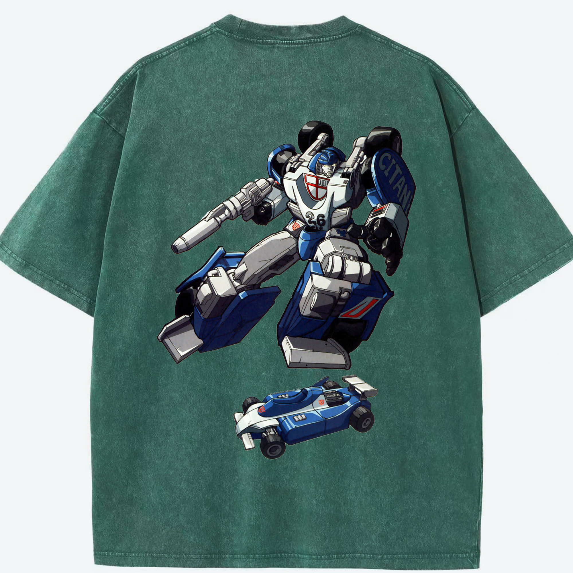 （画像用）  綿100% ヴィンテージ風 半袖Tシャツ（背面プリント）